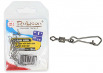 Вертлюг+карабин RUBICON Diamond lmpressed Rolling Swivel w/Hooked Shap 71068-08 №8, тест 12кг