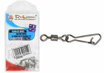 Вертлюг+карабин RUBICON Rolling Swivel w/Hooks Shap-Diamond 71067-06 №06, тест 15кг